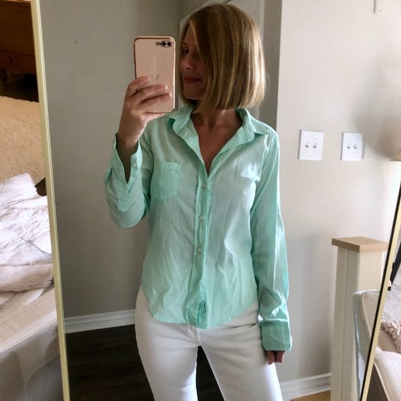 Frank & Eileen Mint Italian Poplin Barry Button-Down Shirt - Picture 2 of 13